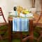 DII® Blue Ocean Stripe Print Outdoor Table Runner, 14x72